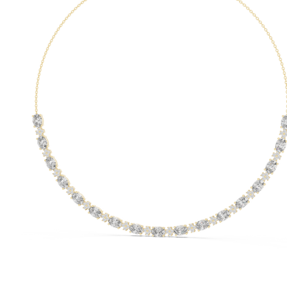 Graduated Mixed-Cut Diamond Necklace – Rose Gold