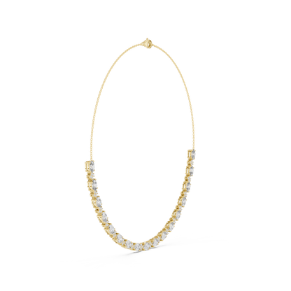 Graduated Mixed-Cut Diamond Necklace – Rose Gold