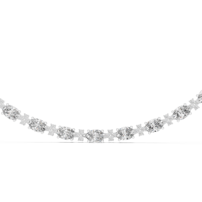 Graduated Mixed-Cut Diamond Necklace – Rose Gold