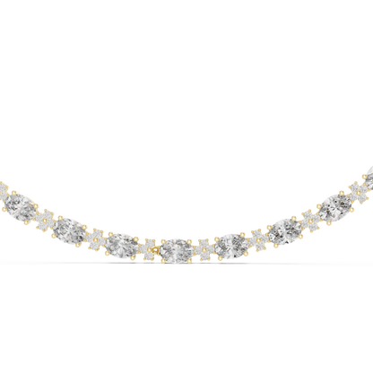 Graduated Mixed-Cut Diamond Necklace – Rose Gold