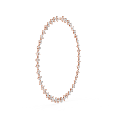 Floral Diamond Cluster Necklace – Yellow Gold