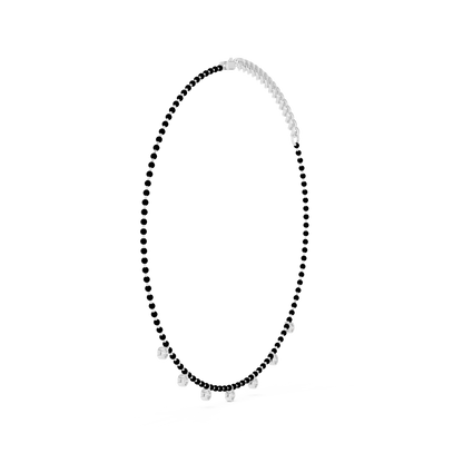 Dangling Diamond Bezel Necklace – Rose Gold