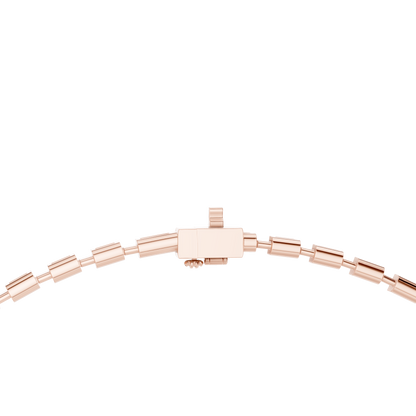 Princess-Cut Diamond Tennis Necklace – Yellow Gold