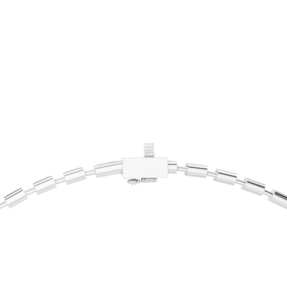 Princess-Cut Diamond Tennis Necklace – Yellow Gold