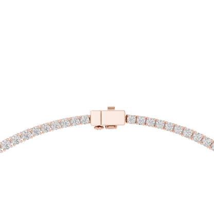 Classic Graduated Diamond Tennis Necklace – Rose Gold