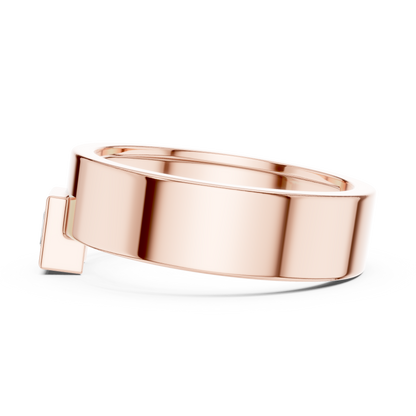 Men’s Bezel-Set Princess Cut Solitaire Ring | Modern Elegance