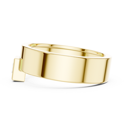Men’s Bezel-Set Princess Cut Solitaire Ring | Modern Elegance