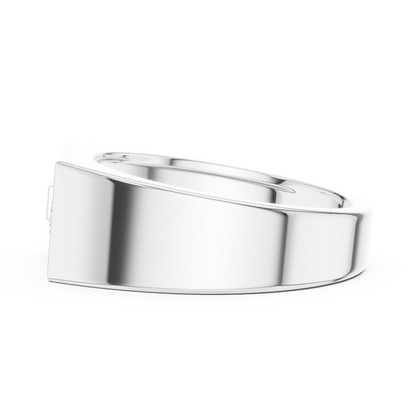 Men’s Rose Gold Diamond Channel Ring | Angular Modern Design