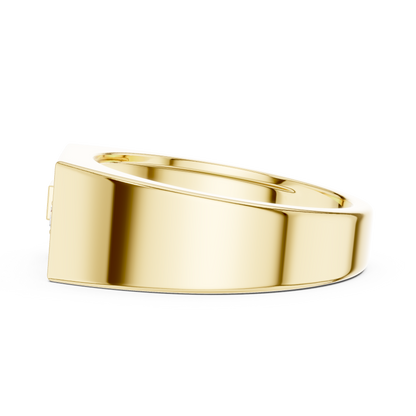 Men’s Rose Gold Diamond Channel Ring | Angular Modern Design