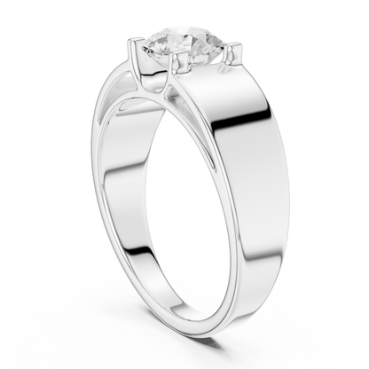 Men’s Solitaire Diamond Ring in Rose Gold | Classic with Bold Setting