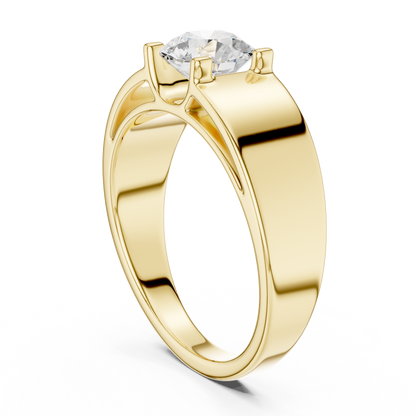 Men’s Solitaire Diamond Ring in Rose Gold | Classic with Bold Setting