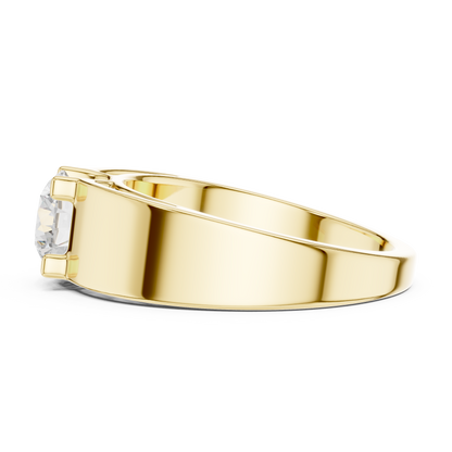 Men’s Solitaire Diamond Ring in Rose Gold | Classic with Bold Setting