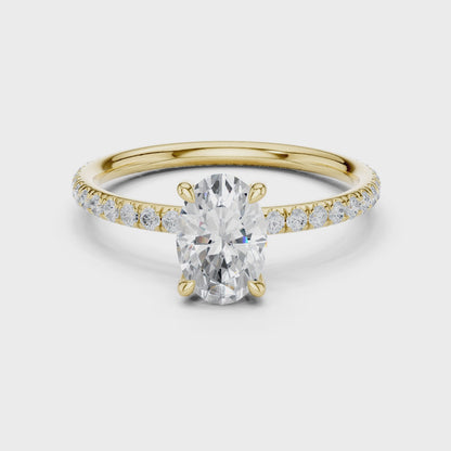 Oval-Cut Solitaire Diamond Ring – Rose Gold
