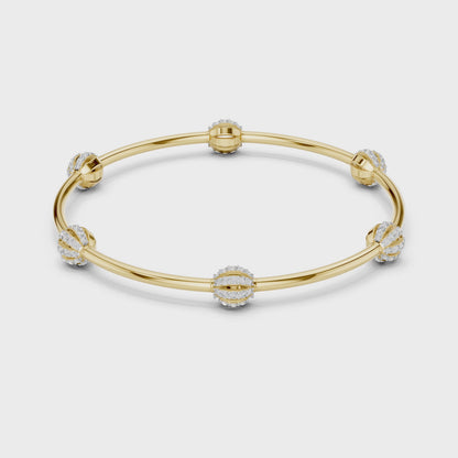 Designer Diamond Bangle Bracelet in Rose Gold | Also in Yellow Gold, Platinum & 925 Silver