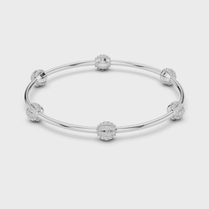 Designer Diamond Bangle Bracelet in Rose Gold | Also in Yellow Gold, Platinum & 925 Silver