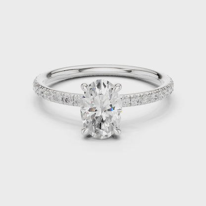 Oval-Cut Solitaire Diamond Ring – Rose Gold