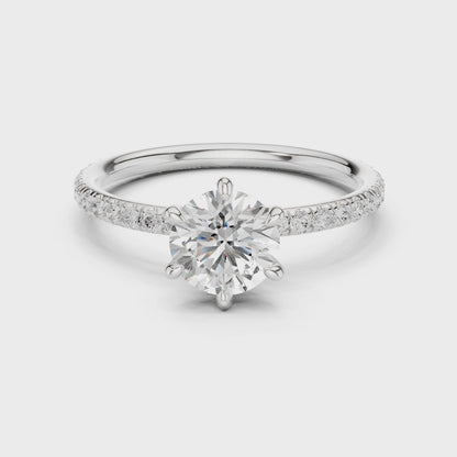 Round-Cut Solitaire Diamond Ring – Rose Gold