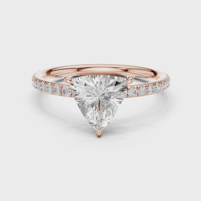Triangle-Cut Diamond Ring – Rose Gold