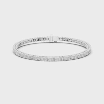 Princess-Cut Diamond Tennis Bracelet in Rose Gold | Also in Yellow Gold, Platinum & Silver