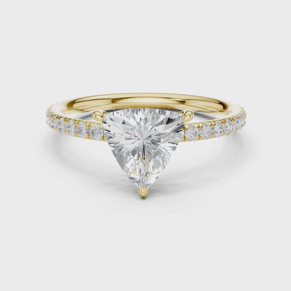 Triangle-Cut Diamond Ring – Rose Gold