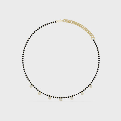 Dangling Diamond Bezel Necklace – Rose Gold