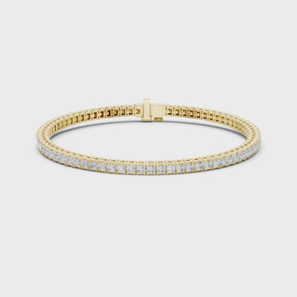 Princess-Cut Diamond Tennis Bracelet in Rose Gold | Also in Yellow Gold, Platinum & Silver