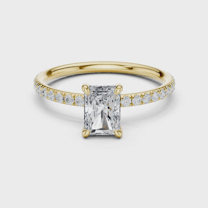 Radiant-Cut Solitaire Diamond Ring – Rose Gold