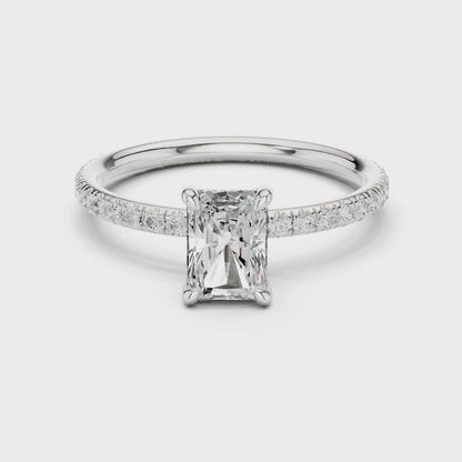 Radiant-Cut Solitaire Diamond Ring – Rose Gold