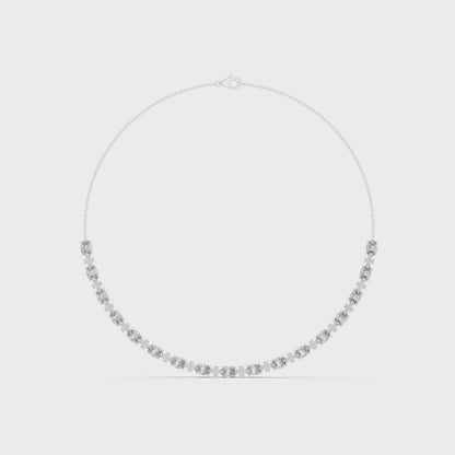 Graduated Mixed-Cut Diamond Necklace – Rose Gold