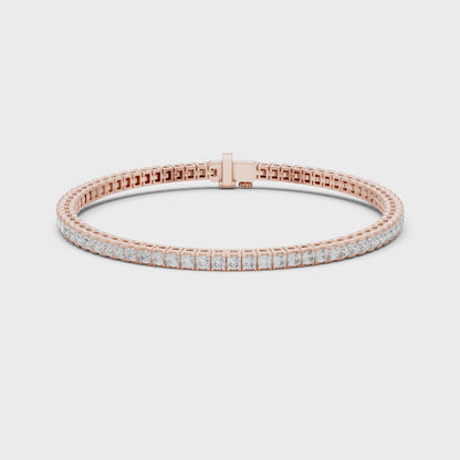 Princess-Cut Diamond Tennis Bracelet in Rose Gold | Also in Yellow Gold, Platinum & Silver